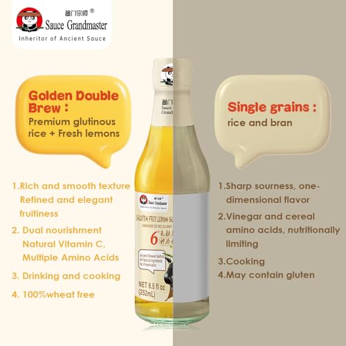 Image of Sauce Grandmaster Sweet & Sour BBQ Set - Lemon Vinegar + Hoisin Sauce Combo, Perfect 1:1 Ratio for Ribs, Chicken Wings, Stir-fry Noodles, No Extra Sugar Needed, Restaurant-Style Glaze, 2-Bottle Set