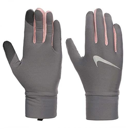 Gants légers Nike extensibles taille unique noir et rose à détails argent