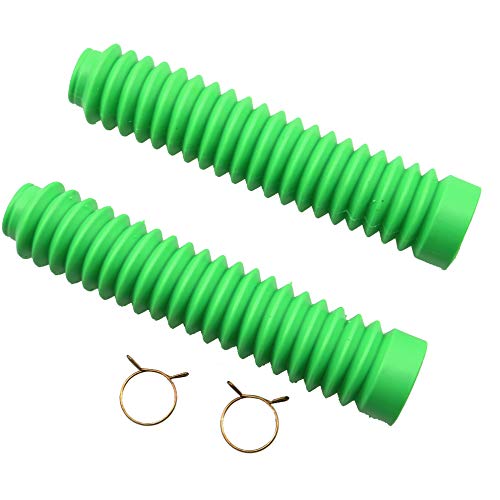 BHYShop Motorcycles Dirt Bike Off Road Front Shock 30mm Fork Rubber Boot Dust Jacket Cover (Green)