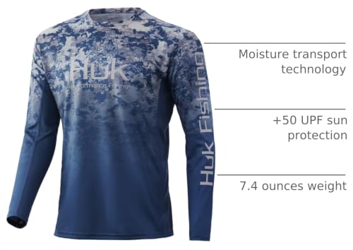 Image of HUK Men's Icon X Long Sleeve Shirt, Performance Fishing Shirt