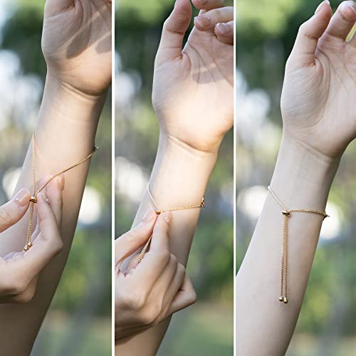 4 Pack Evil Eye Bracelets Pack for Women 14K Gold Plated Blue Evil Eye String Protection Bracelet Aesthetic Jewelry4