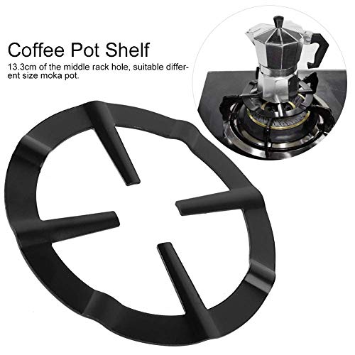 2 Pack Pot Rack, Black Moka Coffee Pot Shelf, Stainless Iron Wok Ring Pots And Pans Organizer Round Stove Pot Holder Gas Range Support Rack Stand For Kitchen #TOP2