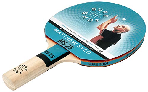 Sure Shot Matthew Syed MS-25 Table Tennis Bat, ITTF Approved 1.8 mm Rubber