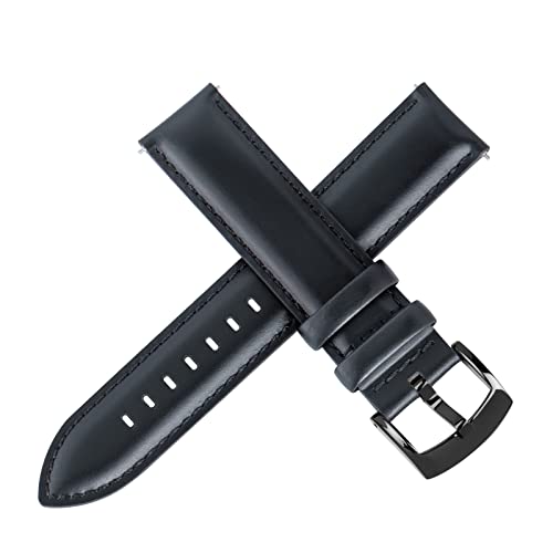 Image of OTTOODY Leather Watch Bands Quick Release, Elegant Top Grain Leather Watch Straps for Men & Women, Choice of Color & Width - 18mm, 19mm, 20mm, 21mm or 22mm Wristbands Bracelet for Watch & Smartwatch