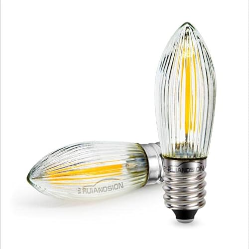 Ruiandsion E10 LED�d�� 0.5W �V�����f���A�y���_���g�i�C�g���C�g�t���[�U�[ 14-55V �Q���̕ǎ��t���p�C��p��M�����\�Ȏ}�t���C��A�v���C�A���X�①�Ƀ��C�g�A�E�H�[���z���C�g�i2����j