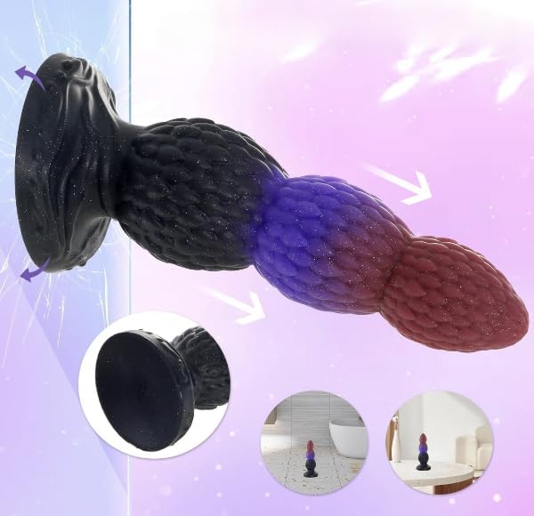 Miniatura 5 de Juguete de circunferencia realista de 12 pulgadas con venas texturizadas y potente base de succión SX89424