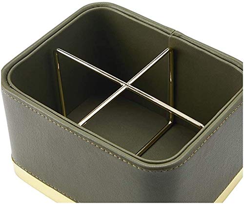 Portapenne Portapenne Multifunzionale in Pelle, portapenne a 4 Scomparti e Scatola portaoggetti per Forniture Desktop di Base