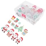 Vaguelly 300 Stck. Essbare Weihnachtsdeko Torten Dekorationen aus Reispapier Rote Cake DIY Accessoires für Festliche Weihnachtskuchen Kreative Tortendeko für Party und Geburtstag