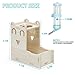 Wooden Hamster Water Bottle Stand,Small Animal Water Dispenser 125ml Drinking with Bottle Food Container Base Food Bowl for Dwarf Hamster Mouse Rat Hedgehog (H01)