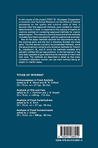 Methods for the Determination of Vitamins in Food: Recommended by COST 91