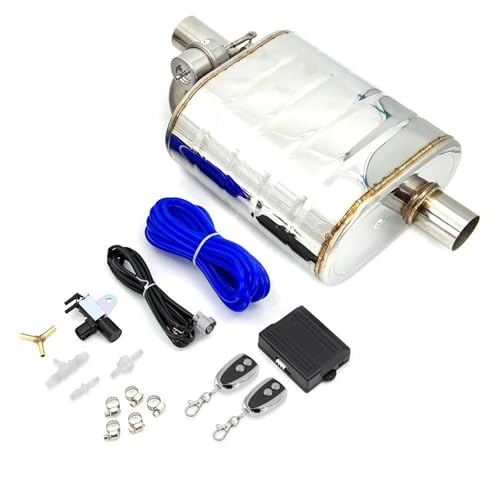 Tuyau d'échappement 76mm avec clapet à télécommande pour circuit et route