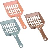 3PCS Plastic Cat Litter Scoop, Kitty Litter Boxes Scooper Pet Sift Shovel, Litter Cleaning Tool, 8.0