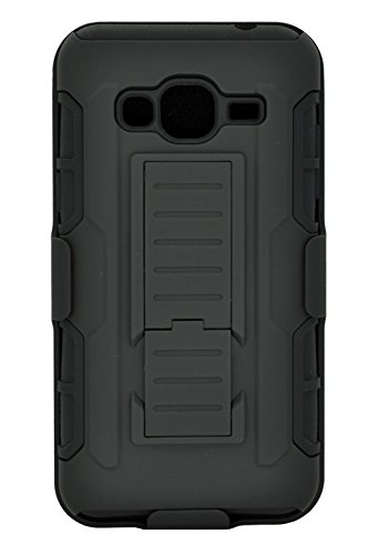 Galaxy J3 Mobile Case, Customerfirst - High Impact Resistant Black Dual Layer Armor Holster With Locking Belt Clip Defender Full Body Protective Hybrid Armor Case For Samsung Galaxy J3 (Robot Black) #TOP5
