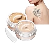 Tattoo Cover Up Makeup Waterproof with Full Coverage,Bruises,Tattoos,Dark Spots, Scars, 2 colors Smooth Natural Body Concealer, Long Lasting & Sweatproof Concealer Set for Women Men