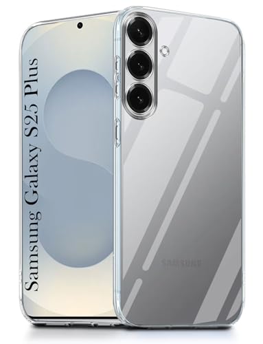 Image of Jkobi Silicone Back Cover Case for Samsung Galaxy S25 Plus (Clear Shockproof Case with Camera Protection | Soft and Flexible | Transparent)