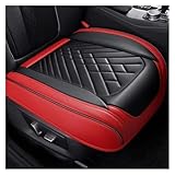 CUTEAS Für Jeep Für Compass Für Grand Für Cherokee Für Commander Für Wrangler JK Autozubehör Vollständige Abdeckung PU-Leder Autositzbezüge(F Black Red 1 Seat)