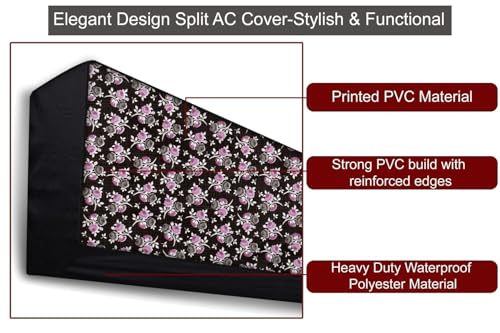 Image of Split AC Cover for 1.5 Ton Indoor & Outdoor Unit | Waterproof & Dustproof Protection | UV Resistant | Durable PVC Material | Weatherproof Outdoor Cover | Easy Installation