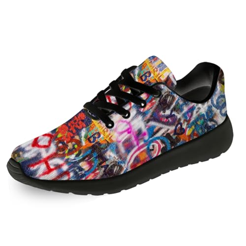 Women's Men's Graffiti Shoes Running Tennis Shoes Fashion Sneakers