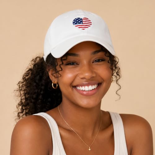 Image of USA Flag & Embroidery Premium 100% Cotton Low Profile Adjustable Baseball Dad Cap