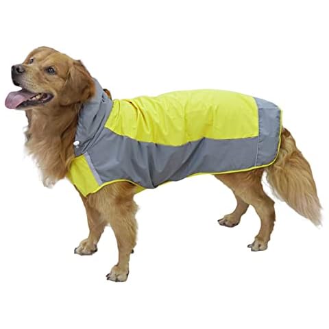 PETCUTE Impermeable para Perros con Capucha y Collar Agujero Cover