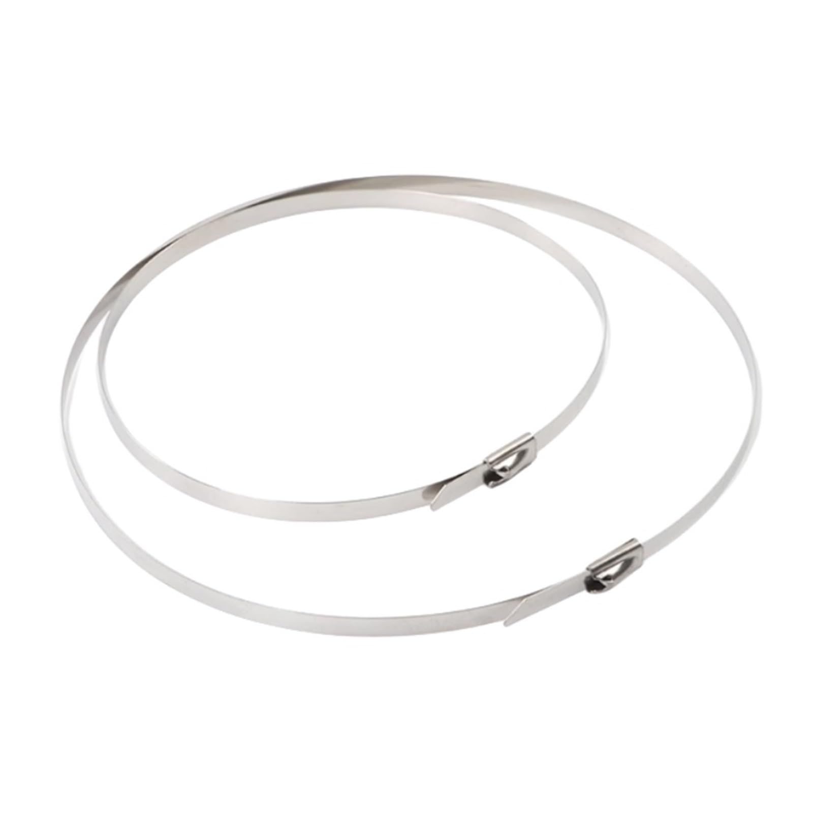 Bridas de Acero Inoxidable Brida de Cable acero inoxidable, 10 Uds., brida bloqueo multiusos, Metal 10mm, recubierta con envoltura escape Para uso industrial(20pcs,10x450mm)