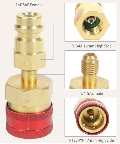 Adaptador RACOONA R1234YF para aire acondicionado automotor miniatura 2