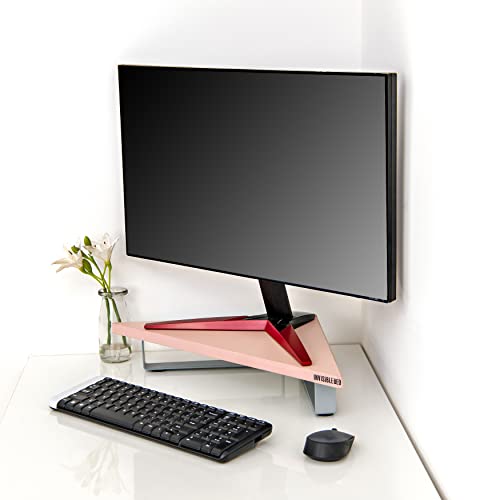 Image of INVISIBLE BED Wood Monitor Riser Stand, Computer Riser, Multi Color