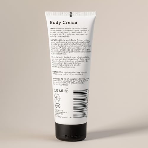 Holly Molly, Soothing and Moisturizing Body Cream, 250ml: Intensive nourishment with 100% lanolin to transform your body - Image 2