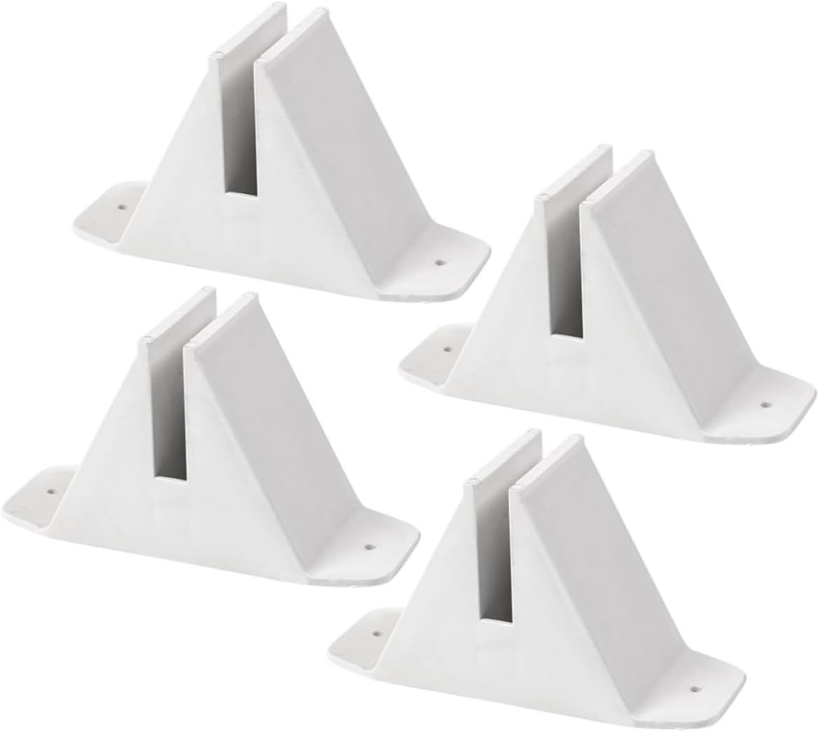 4Pcs Plastic Garden Fence Base Holder Support for Fences Stabilizes Lawn Installations for Projects for Outdoor Use