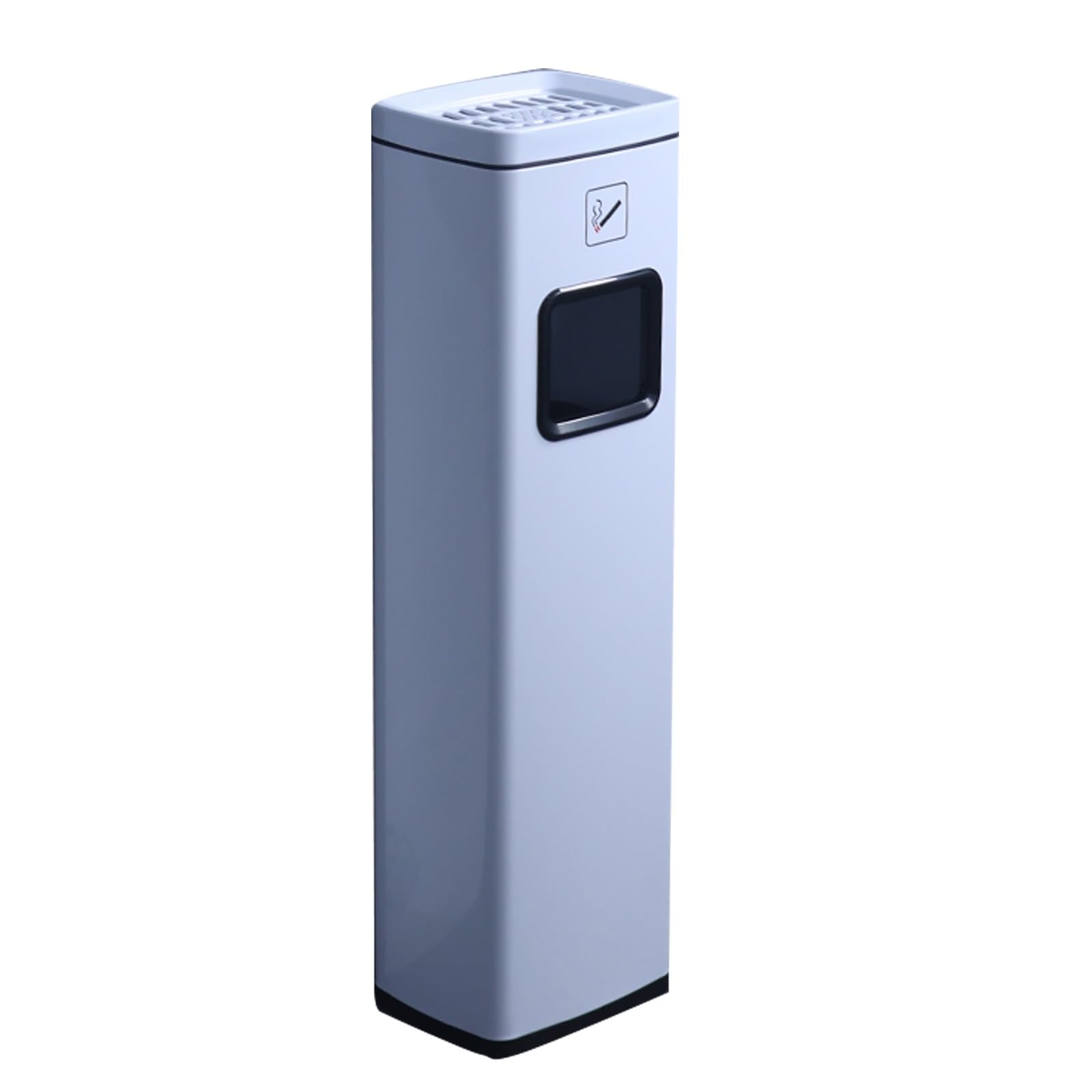 IUokLU Standing Cigarette Butt Receptacle,Outdoor Smoking Disposal,Commercial Grade with Inner Box for Safety and Cleanliness（White）