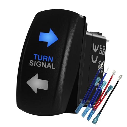 Image of Blue Led Turn Signal Rocker Switch 7Pin ON-Off-ON DPDT Toggle Switch for The ARB /Carling /NARVA 4x4 UTV ATV RZR SXS 12V 20A