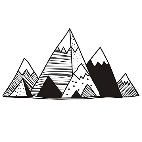 Juruoxin Mountains Vinyl Wall Sticker Art Geometric Decoration For Home Decal Nursery Design Kids Boy Girl Playroom Bedroom Decor Ymx42 (Black, 80X42Cm) #TOP5