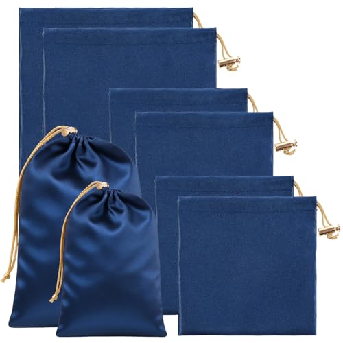 InnoHHustle Toy Storage Bags 6 Pcs Adjustable Satin Silk Drawstring Pouch