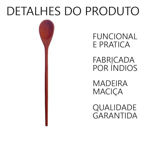 Kit 15 Colheres de pau farinheira 22cm para molhos madeira maciça lembrancinha farinha mingau panela