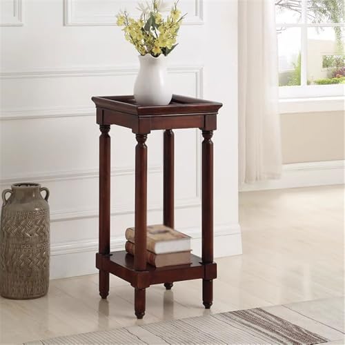 Présentoir carré for bonsaï en bois, socle de pot de fleur intérieur rustique