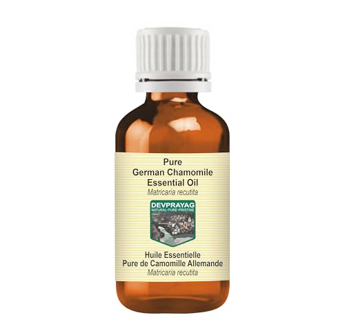 Devprayag German Chamomile Essential Oil (Matricaria recutita) Pure | Non-Sticky | Non-Greasy | Lightweight | Men & Women | All Skin Types | Steam Distilled 5ml (0.16 oz)