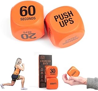 Phoenix Fitness Exercise Dice - Workout Dice Game for Cardio, HIIT and Exercise Classes - Full Body Training Routine for Home & Gym - Orange