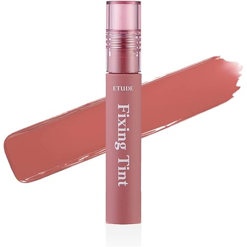ETUDE Fixing Tint 4g | Long Lasting, High Pigmented Liquid Lipstick, Lip Stain, Waterproof, Lightweight matte finish, Full Coverage (#08 Dusty Beige)