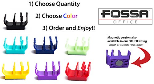 (10 pk) Green Self Adhesive Pencil Pen and Marker Holder Adhesive Clip - Best Mount Organizer to Stick on The Shelf, Dashboard, Metal Door - Great for delivery Driver, Mail Carrier, delivery Truck