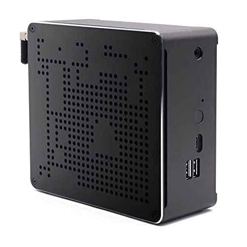BASOARO Small Form Factor PC, Gaming Computer Core i7 9850H Prozessor, 16G RAM 256G SSD, 2 Gigabit Ethernet, DP & HDMI Anschlüsse, Type-C, 4 USB 3.0, 2 USB 2.0, WiFi, BT