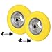 Produktbild 2x Schubkarrenrad Vollgummi PU Pannensicher 4.80/4.00-8 Ø 390mm mit Achse PU Stahlfelge