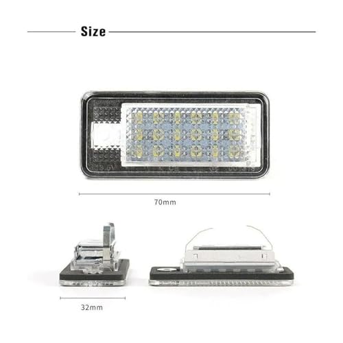 Luces matrícula LED para Audi A4 B6 A6 C6 Q7 lámpara sin errores de 2 piezas 2