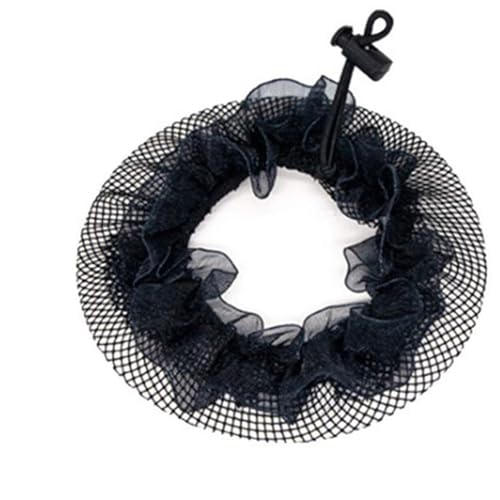 5 Pcs Ponytail Net Drawstring,Invisible Thick Hair Mesh,Elastic Hair Nets, Resuable Black Bun Nets, Holder Caps Hair Bun Net for Women, Hairnets for Dance Ballet Wig Catering Bun and Hair Fixing
