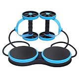 Lupex Shop Rodillo abdominal multiusos todo en uno, 20 posiciones diferentes de entrenamiento, abdominales, Core y oblicuos, pecho, hombros, brazos,...