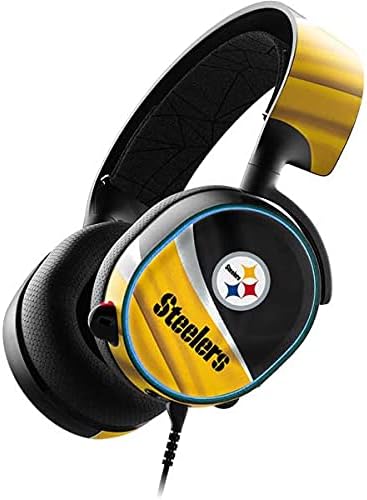 Skinit Decal Skin Compatible with SteelSeries Arctis 3 Gaming Headset - Officially Licensed NFL Pittsburgh Steelers Design