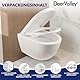 DeerValley Hänge WC Spülrandlos Wand-WC mit superstarker Rundum-Spülung, WC-Sitz mit Absenkautomatik und vollumschließendem Toilettensitz, glatte Keramikoberfläche, weiße Toilettenschüssel 525 x358mm