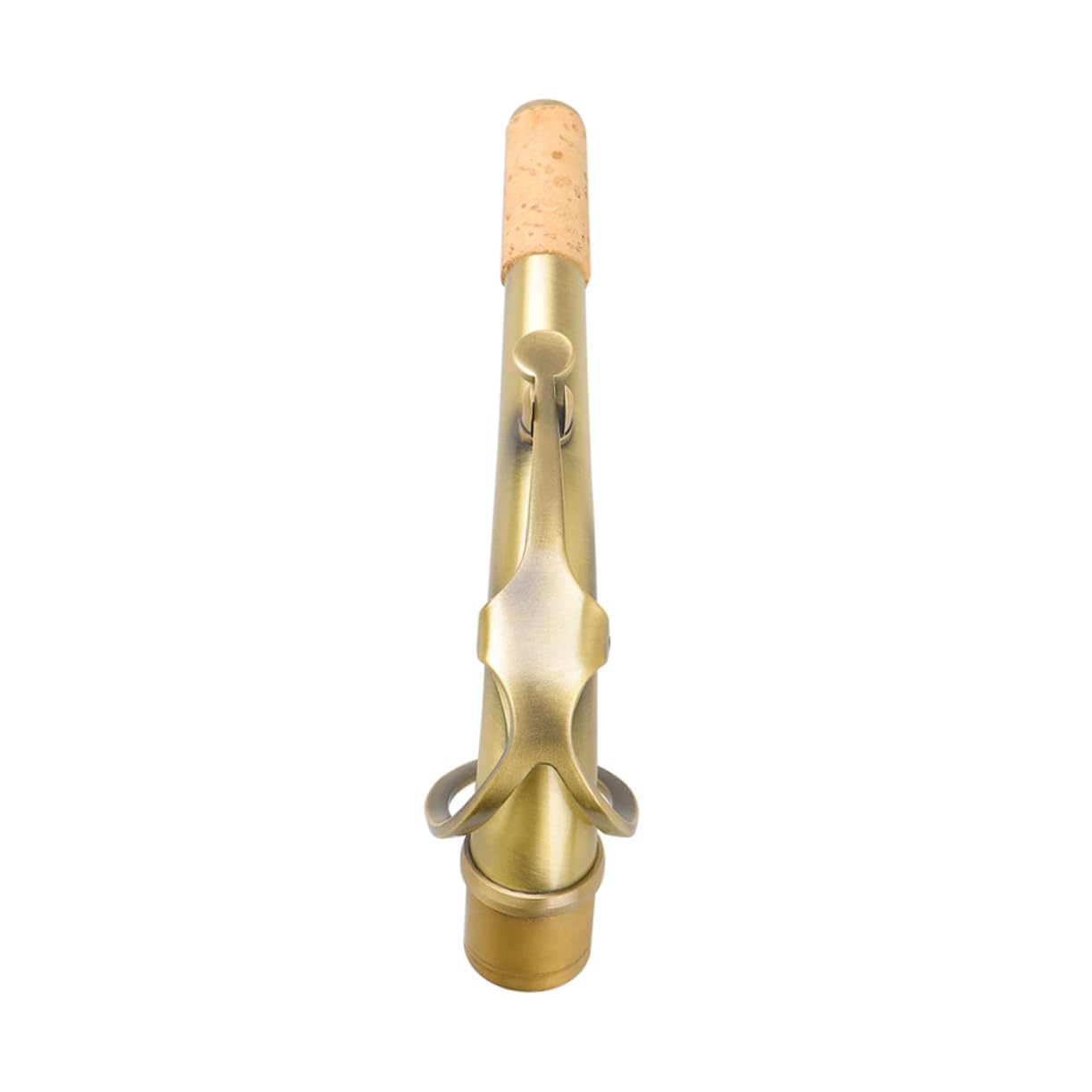 Collo Sax Alto in Ottone 24, 5mm, Testa Curva per Sassofono | Finitura Oro Antica, Lavorazione Laccata, per Contralto e Saxes Contralto, Accessorio Strumentale