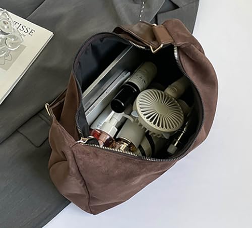 Bolso hobo de ante estilo holgado para mujer, bolso cruzado, bolso de viaje, bolso tipo tote con asa superior, 2026 miniatura 5