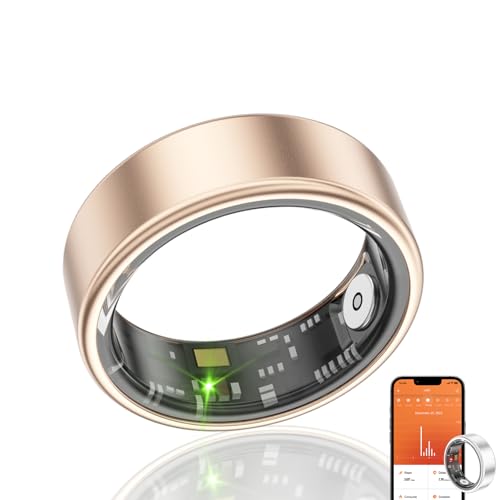 Smart-Ring-Health-Fitness-Tracker-Size-First-with-Sizing-Kit-Activity-Sleep-TrackerStressHeart-Rate-Monitor-Waterproof-Smart-Ring-for-MenWomen-No-App-Subscription-Golden-9