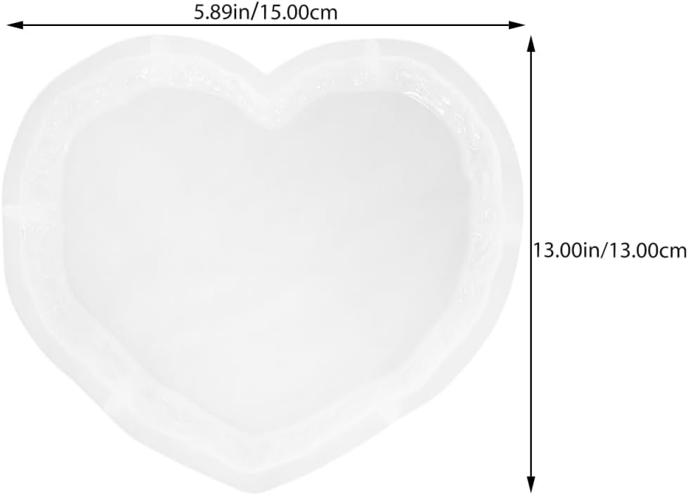 DOITOOL Silicone Heart Coaster Mold Set 4-Pack 5.90X5.11X0.35In DIY Resin Molds for Teacup Coaster and Decorative Tray Crafting